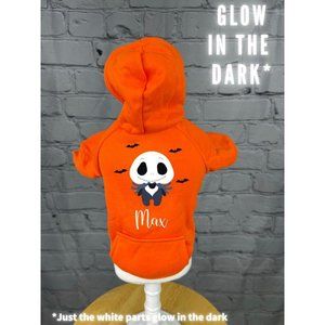 Custom Skeleton glow in the dark dog hoodie